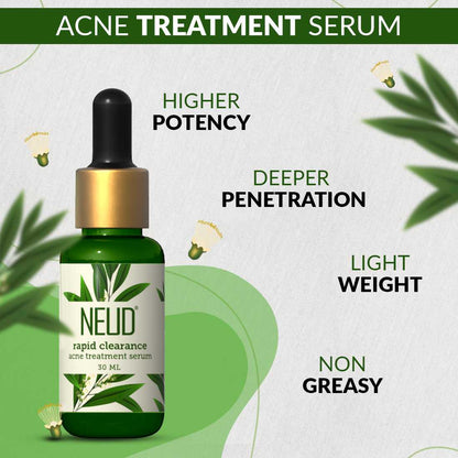 NEUD Rapid Clearance Acne Treatment Serum With Salicylic Acid, Bakuchiol and Niacinamide - 30 ml