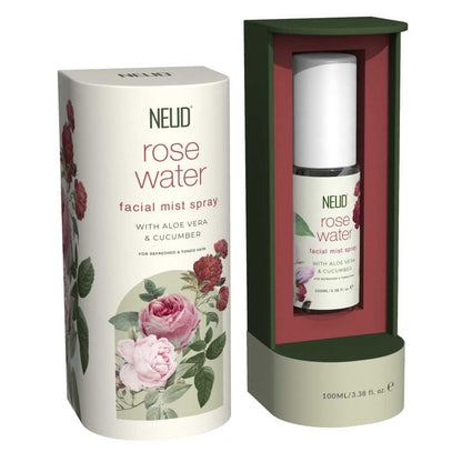 NEUD Rose Water Facial Mist Spray For Refreshed and Toned Skin - 100 ml