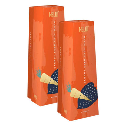 NEUD Carrot Seed Premium Face Wash for Men & Women - Get Free Zipper Pouch