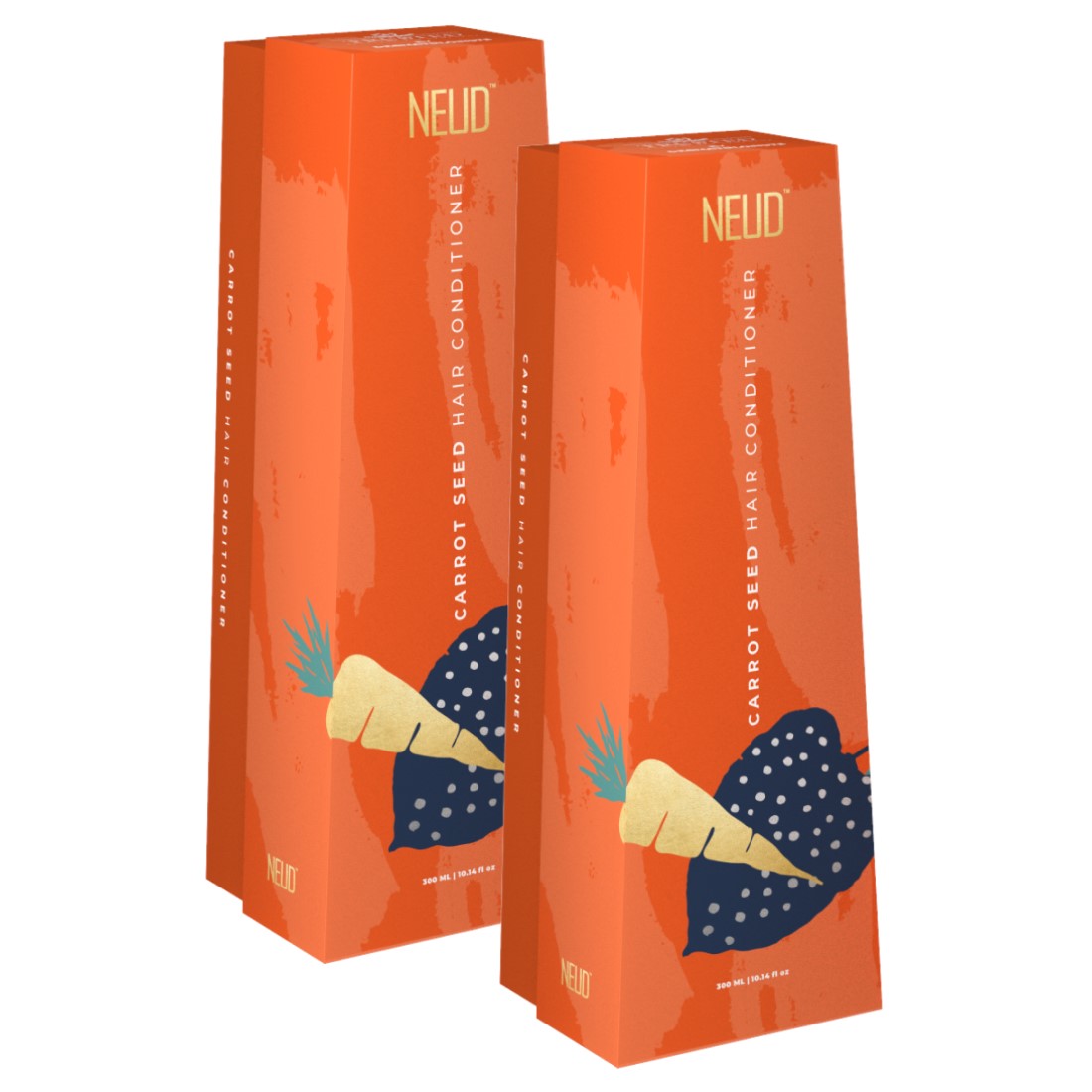 NEUD Carrot Seed Premium Hair Conditioner for Men & Women - Get Zipper Pouch Free