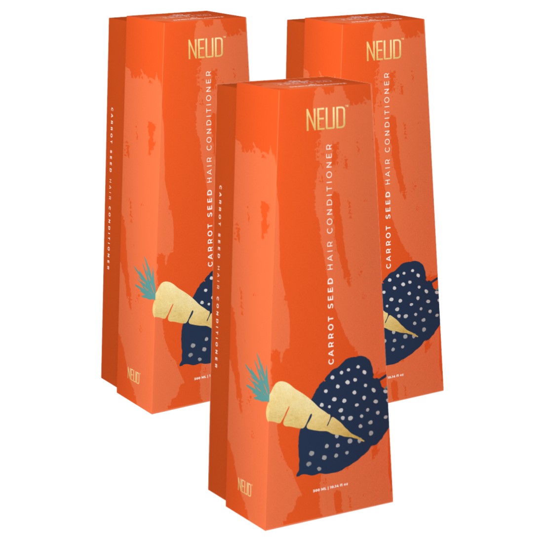 NEUD Carrot Seed Premium Hair Conditioner for Men & Women - Get Zipper Pouch Free