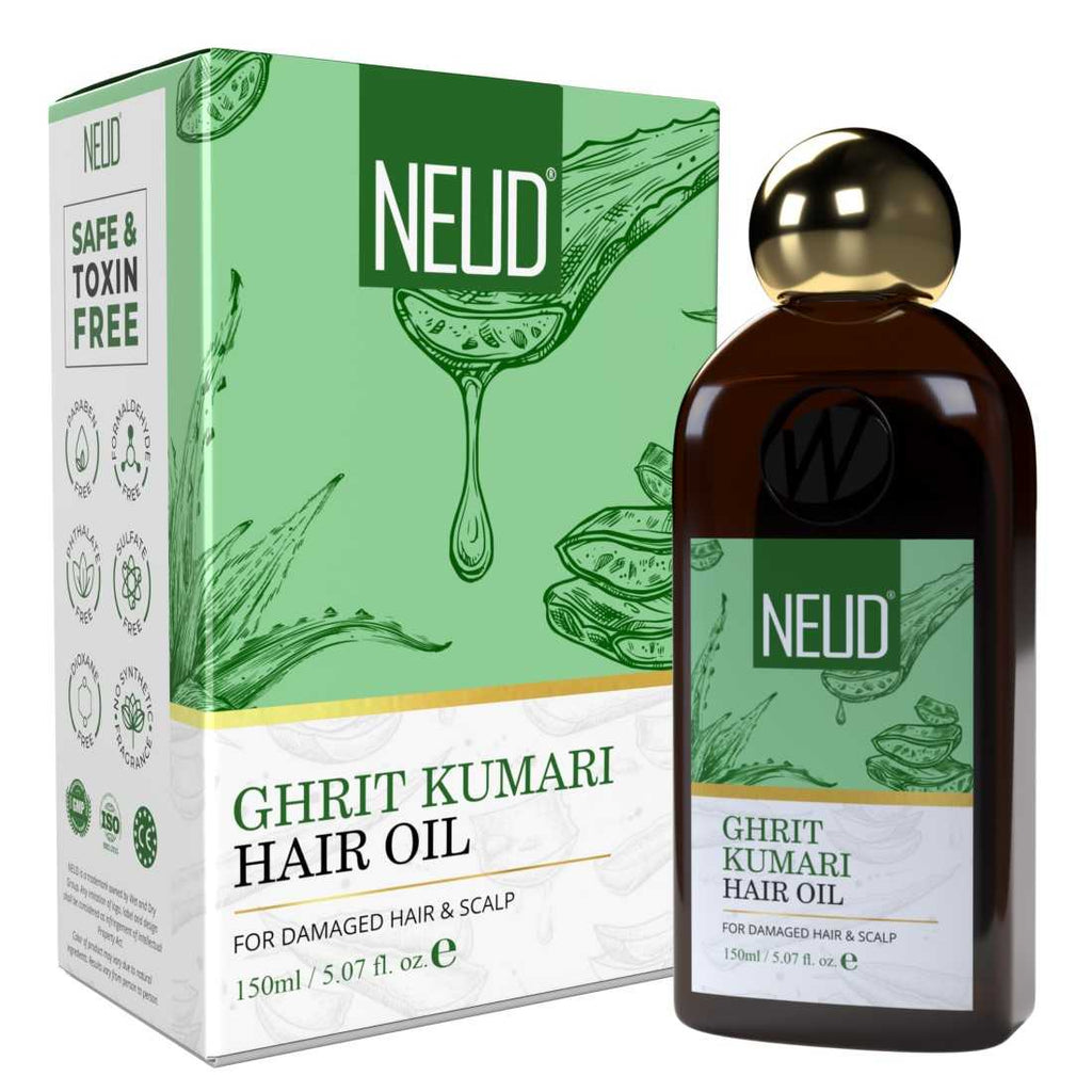 NEUD Premium Ghrit Kumari Aloe Vera Hair Oil for Men and Women