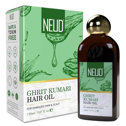 NEUD Premium Ghrit Kumari Hair Oil for Men and Women