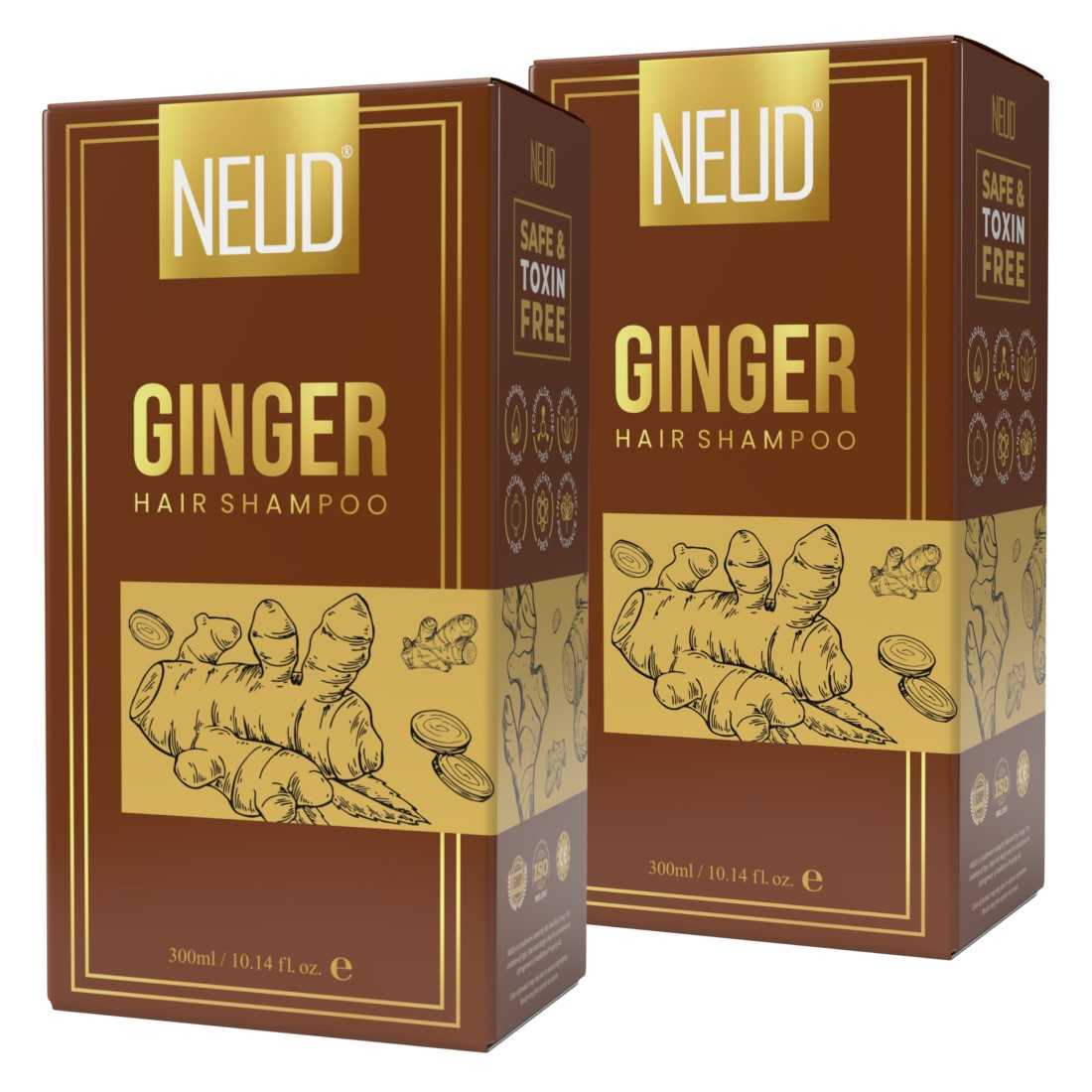 NEUD Ginger Hair Shampoo for Men & Women - 300 ml