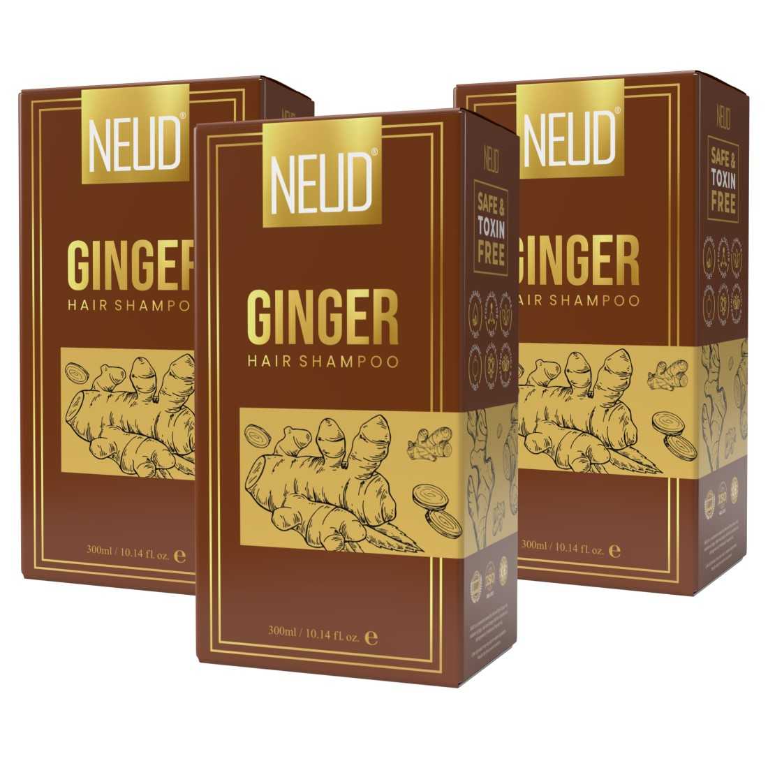 NEUD Ginger Hair Shampoo for Men & Women - 300 ml