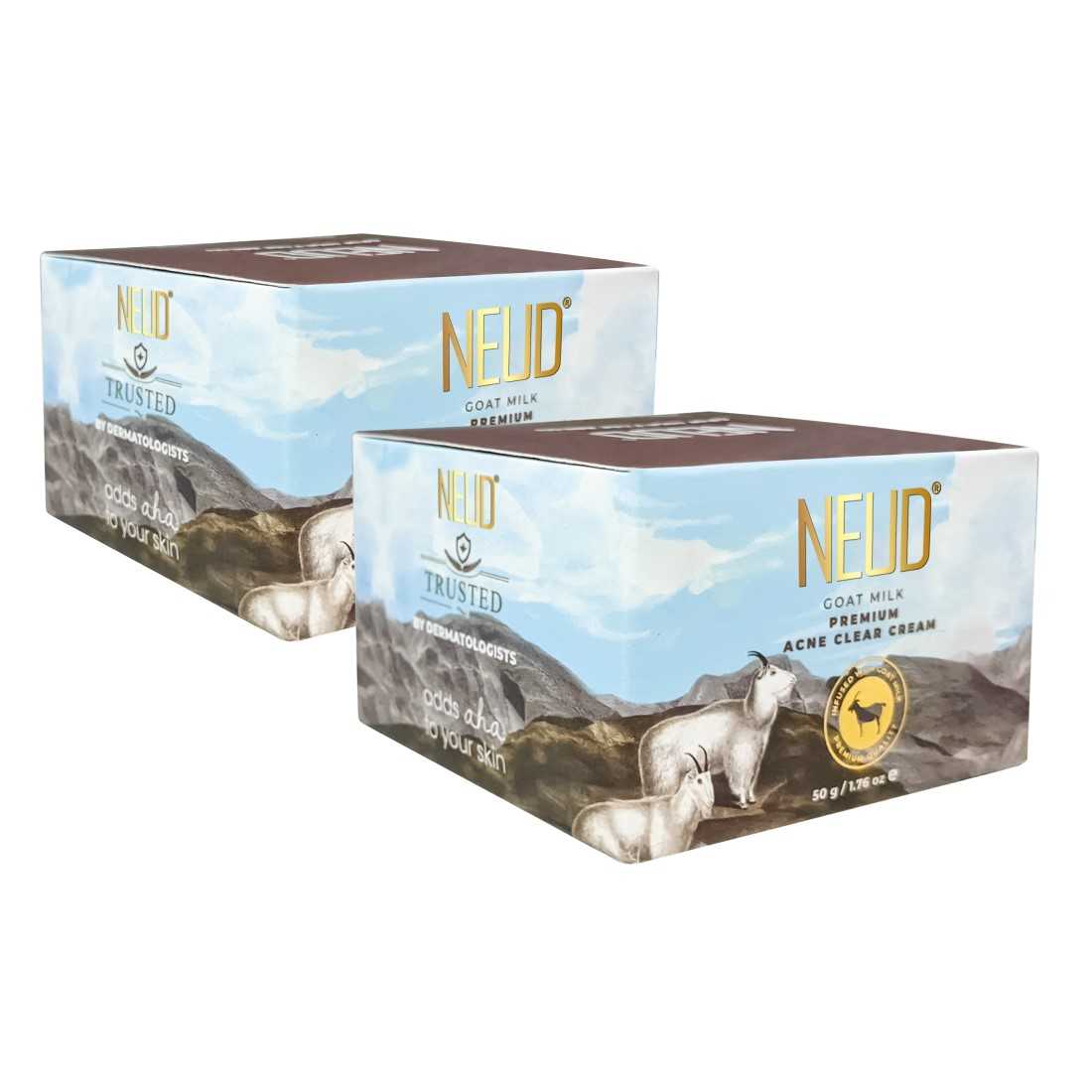 NEUD Goat Milk Acne Clear Cream for Men & Women - 50g