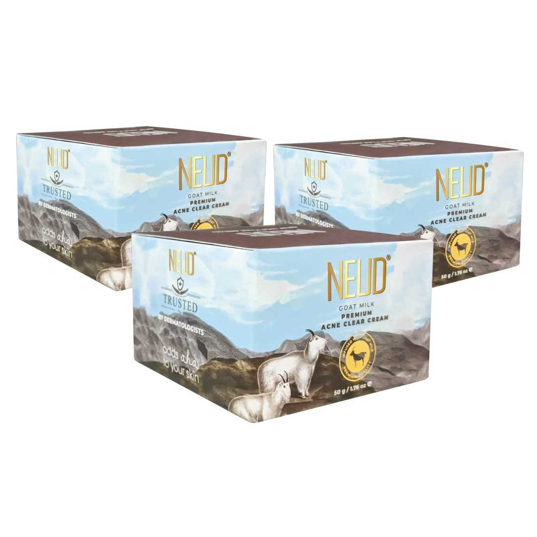 NEUD Goat Milk Acne Clear Cream for Men & Women - 50g