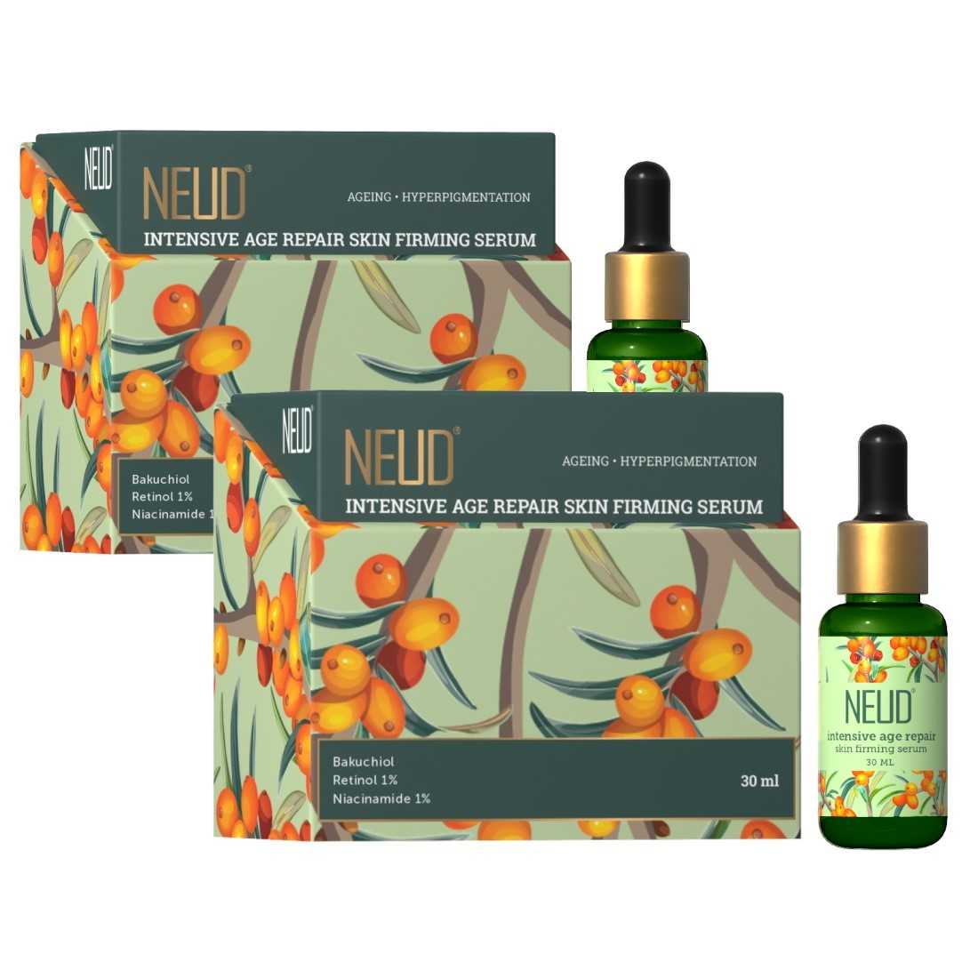 NEUD Intensive Age Repair Skin Firming Serum With Retinol, Niacinamide & Bakuchiol - 30 ml