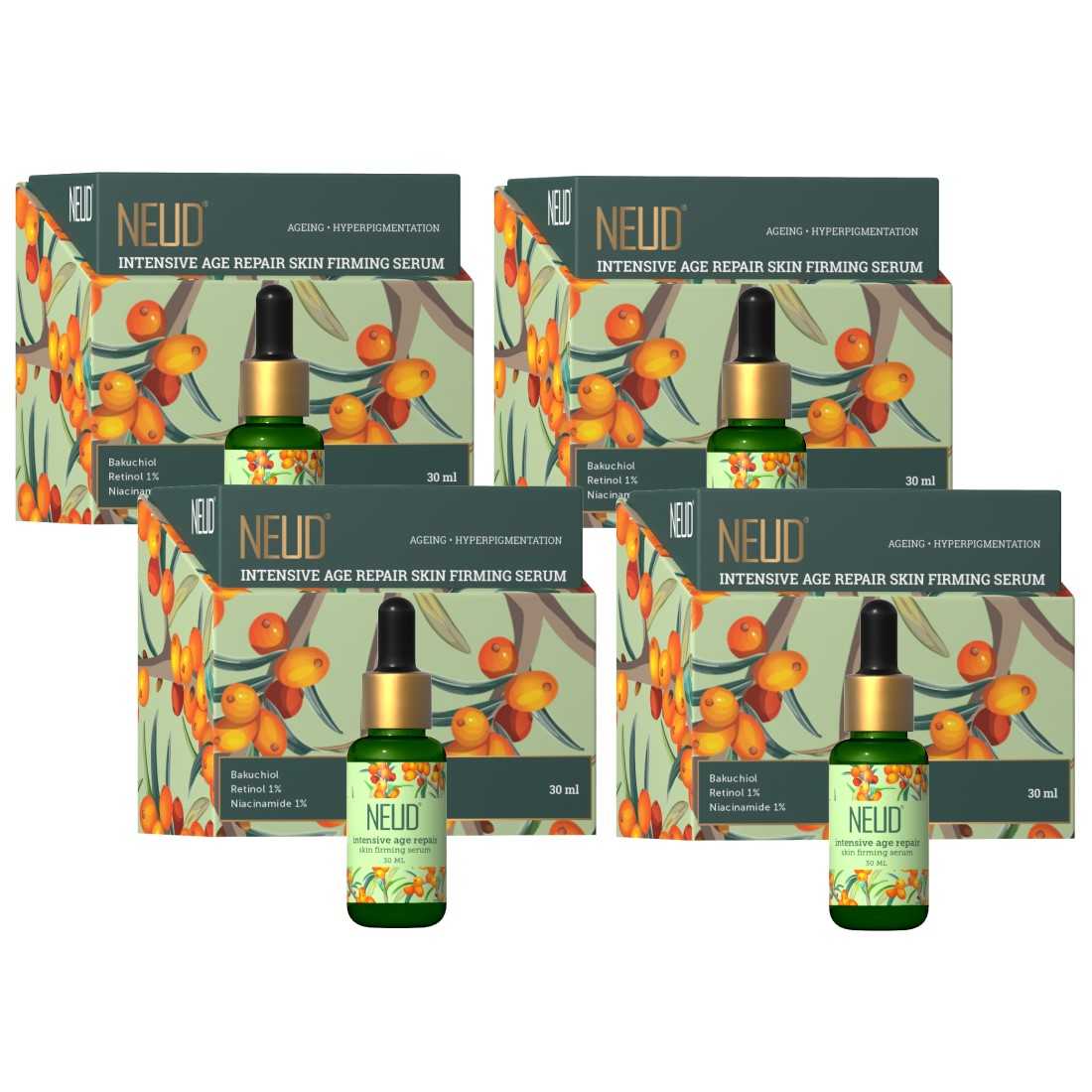NEUD Intensive Age Repair Skin Firming Serum With Retinol, Niacinamide & Bakuchiol - 30 ml