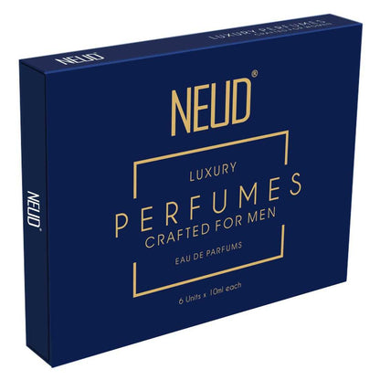 NEUD Luxury Perfumes for Men Long Lasting EDP - 6 Vials x 10ml Each