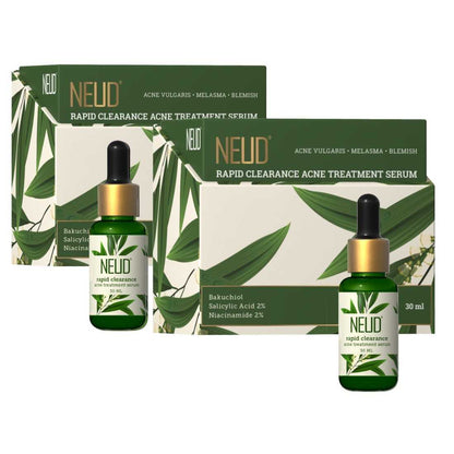 NEUD Rapid Clearance Acne Treatment Serum With Salicylic Acid, Bakuchiol and Niacinamide - 30 ml