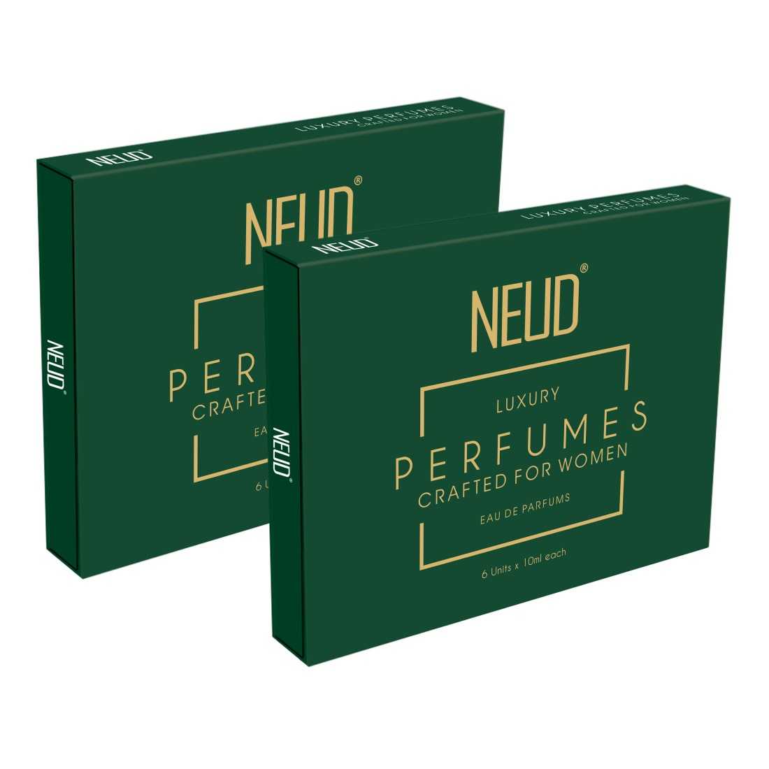 NEUD Luxury Perfumes for Women Long Lasting EDP - 6 Vials x 10ml Each