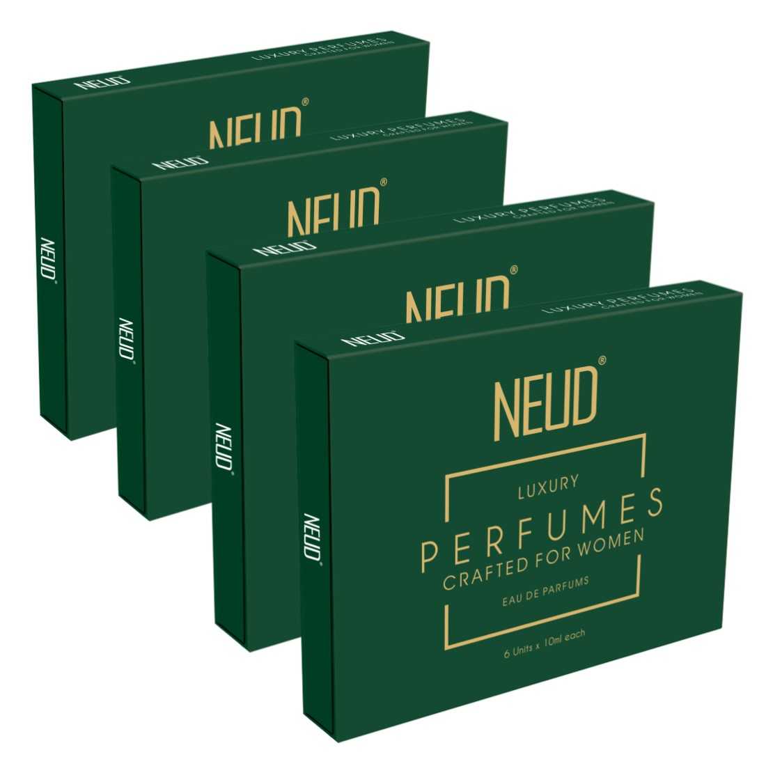 NEUD Luxury Perfumes for Women Long Lasting EDP - 6 Vials x 10ml Each