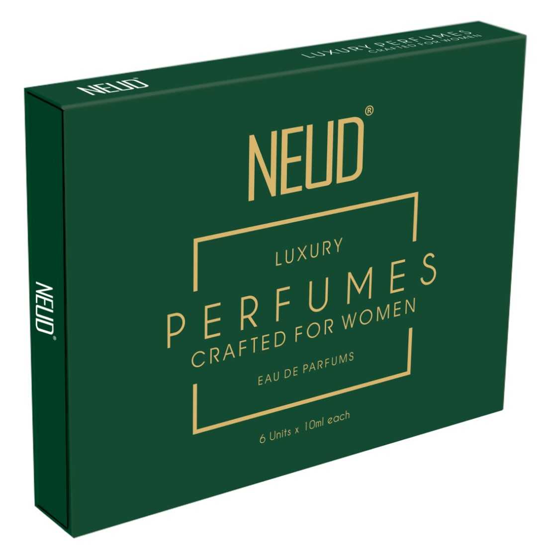 NEUD Luxury Perfumes for Women Long Lasting EDP - 6 Vials x 10ml Each